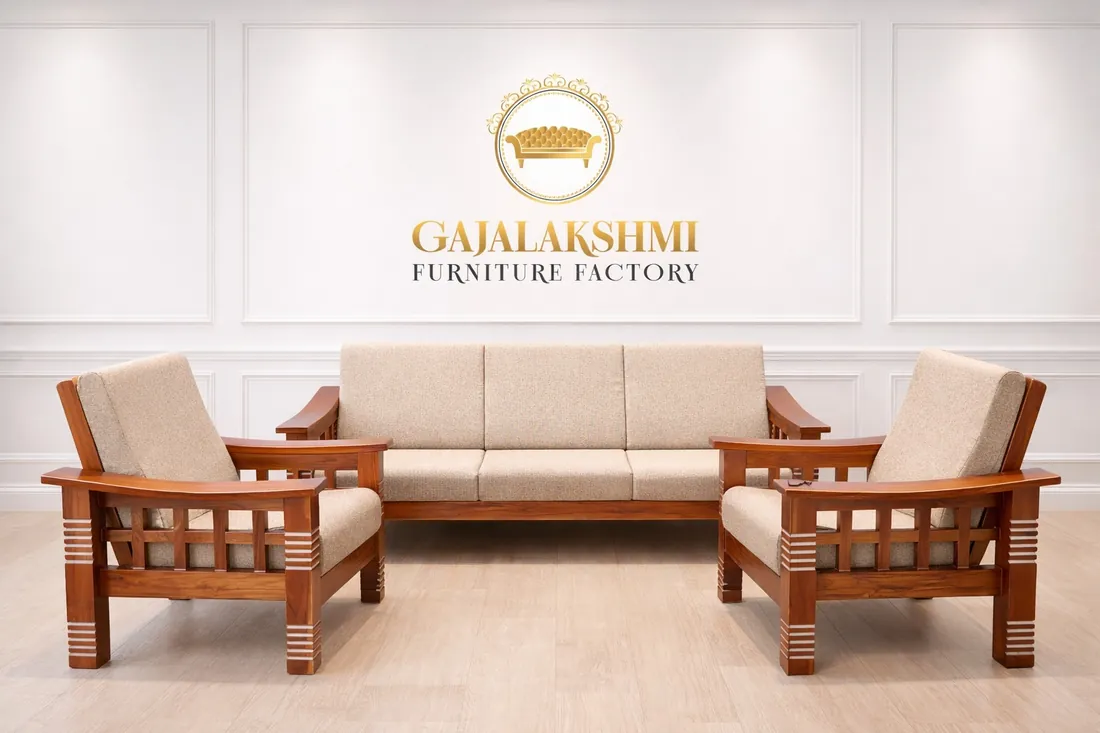 Lattice Panel Teak Sofa Set
